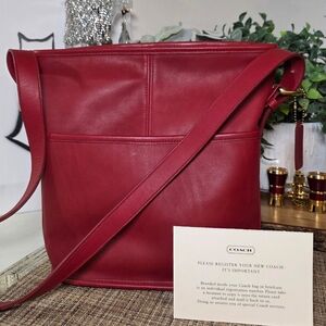 Vintage Coach NWOT Red Bleeker Bag 4153